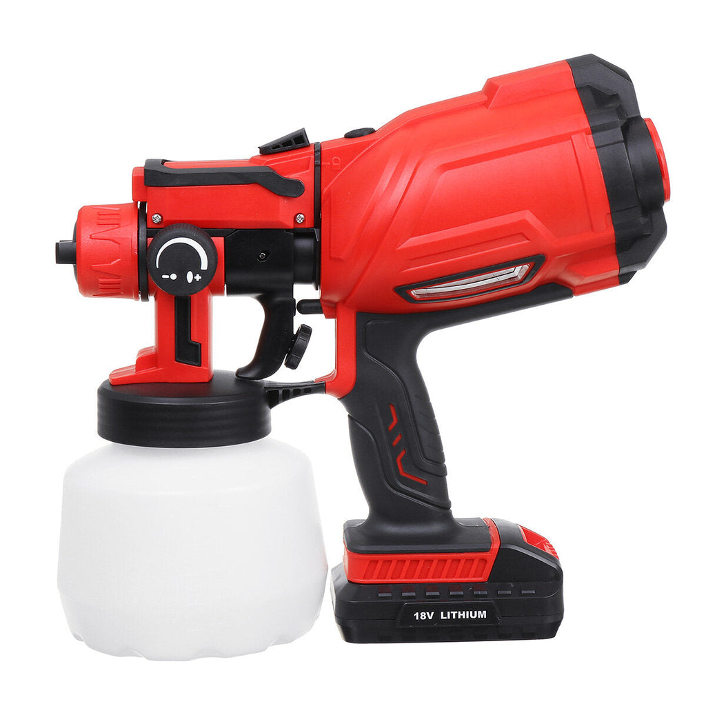 550W Cordless Electric Spray Guns 800ML Lighting Paint Sprayer Wood Wall Fences Painting Tool