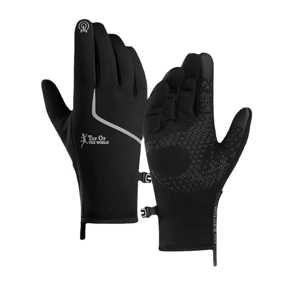 Unisex Diving Cloth Screen-touchable Riding Climbing Skiing Warm Plus Velvet Zipper Gloves