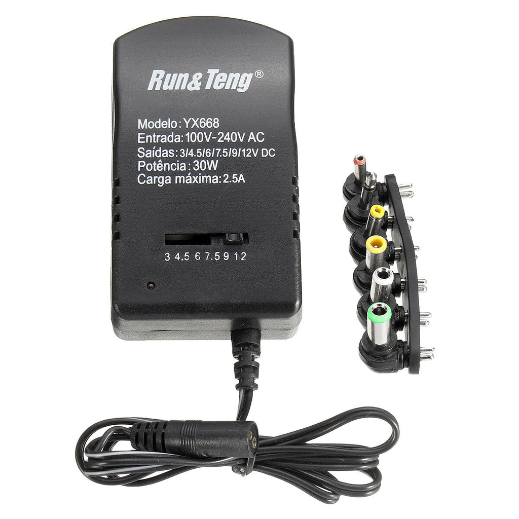 Multi Voltage Power Adapter 2500mA 3v 4.5v 6v 9v 12v DC Power Supply