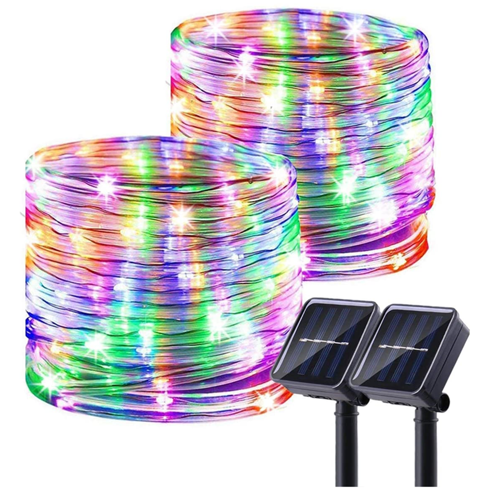 Outdoor Solar String Lights: Waterproof LED Fairy Lights with 8 Lighting Modes for Patio, Yard, Trees, Wedding & Party