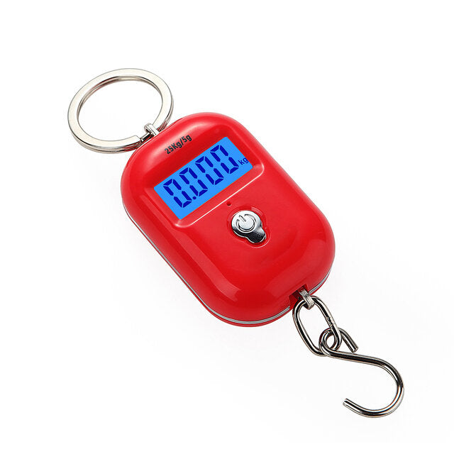 Mini Keychain Digital Hanging Scale Mini Electronic Luggage Hook Scale LCD Backlight Kitchen Steelyard