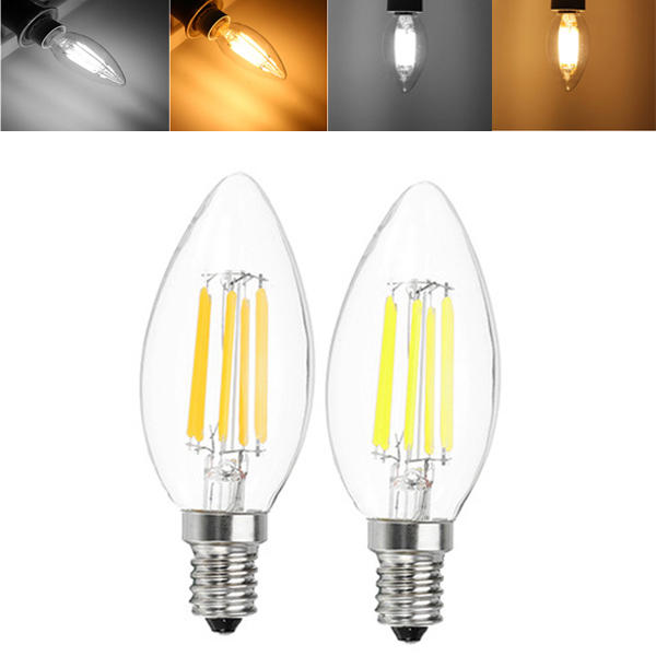 5W 540LM Warm White Pure White LED Candle Light Bulb No Flicker AC110V AC220V