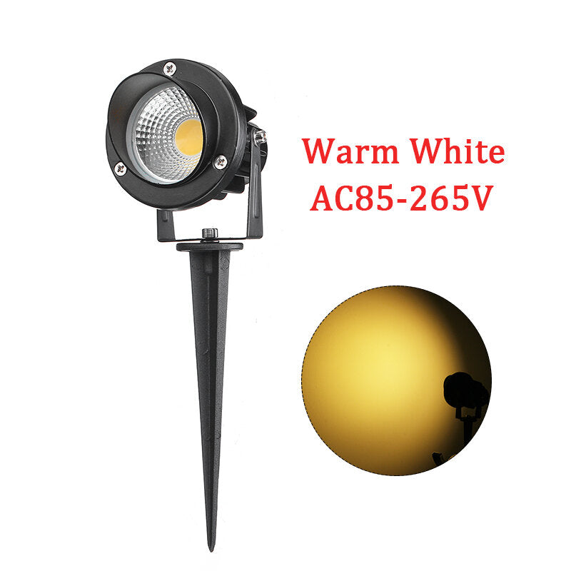 10W LED COB Lawn Light Garden Spotlights Outdoor Yard Waterproof Spike Landscape Lamp AC85-265V