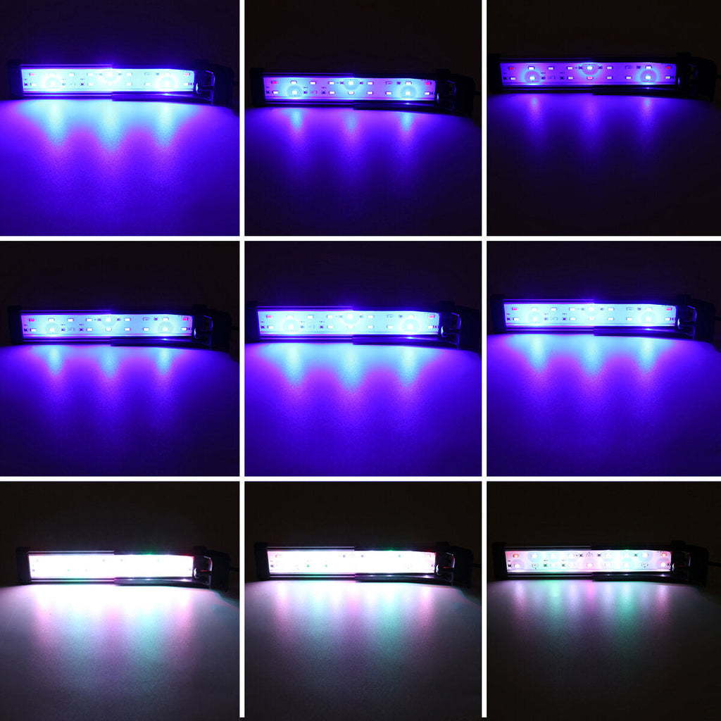 22CM 18LED RGB Aquarium Fish Tank Light High-bright Double Drainage Water Lamp