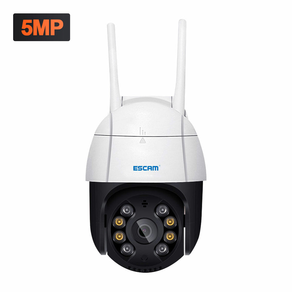 5MP Pan/Tilt AI Humanoid Detection Auto Tracking Cloud Storage Waterproof WiFi IP Camera with Two Way Audio Night Vision