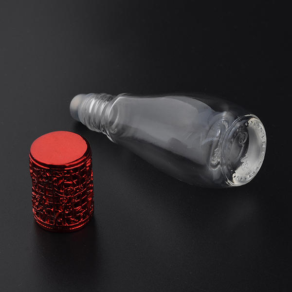 12ml Empty Perfume Bottle Metal Roller Ball Glass Bowling Shape Bottles Refillable Container