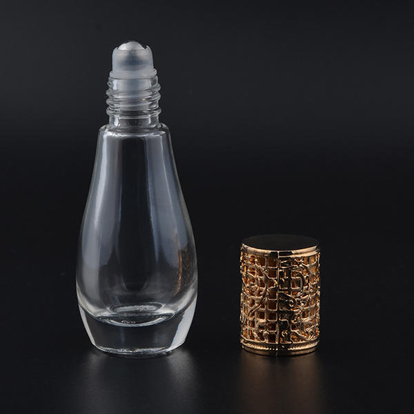 12ml Empty Perfume Bottle Metal Roller Ball Glass Bowling Shape Bottles Refillable Container