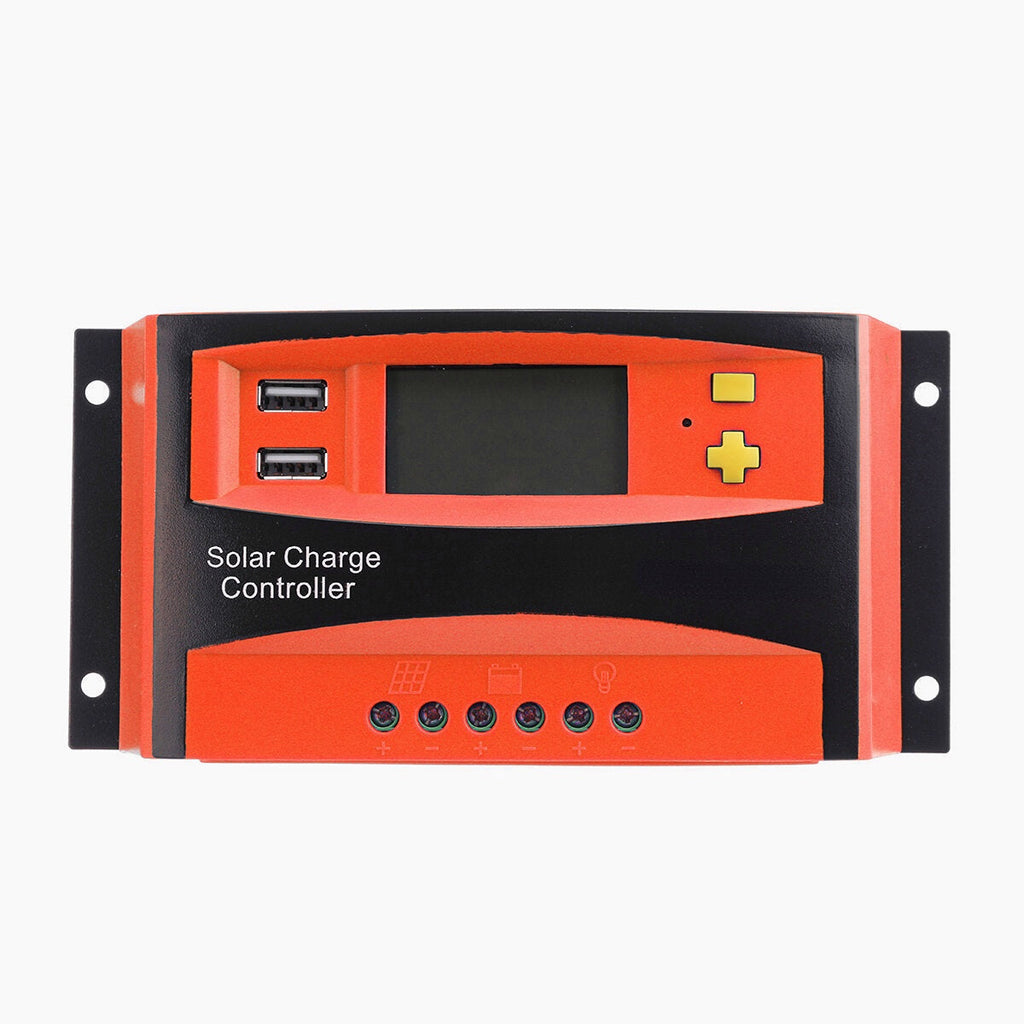 30A 12V/24V PWM Solar Panel Battery Regulator Charge Controller LCD Dual USB