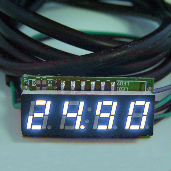 0.28 Inch 3-in-1 Time + Temperature + Voltage Display DC7-30V Voltmeter Electronic Watch Clock Digital Tube