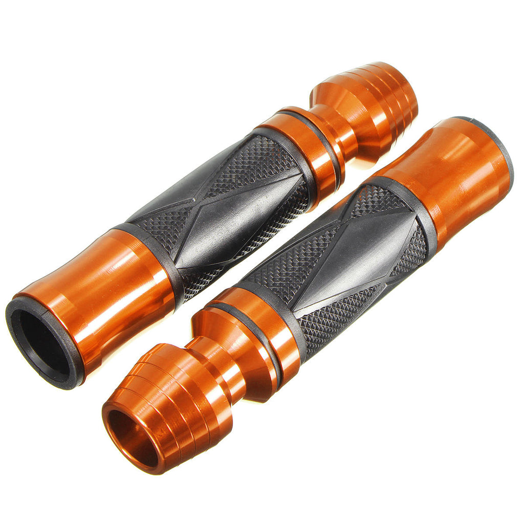 7/8 inch Pair Handlebar Hand Grips Motorcycle Sports Bike Rubber Aluminum Universal