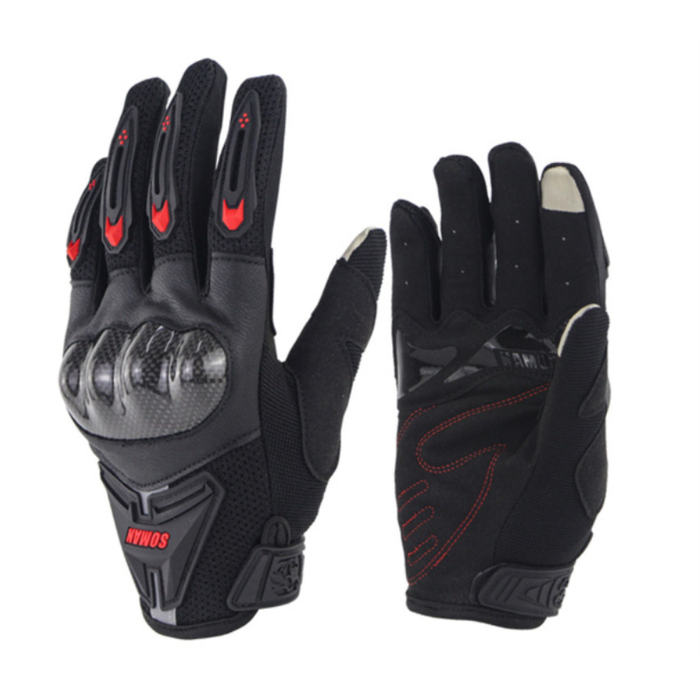 Motorcycle Touch Screen Gloves Carbon Fiber Riding Men Women Protective Gears