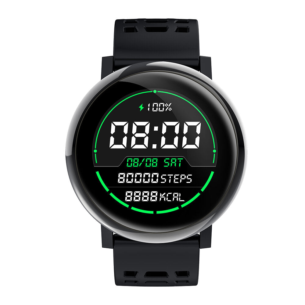 24h Heart Rate Blood Pressure O2 Monitor 1.3inch IPS Full-touch Screen Bluetooth Music Weather Push Smart Watch