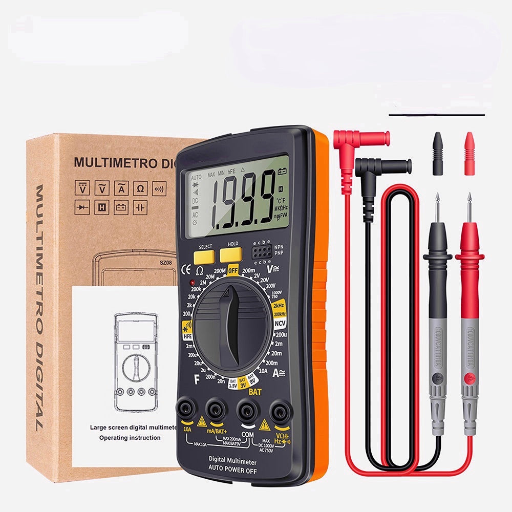 Digital Multimeter Ultra-thin Storage Meter Auto Voltmeter AC DC 220V