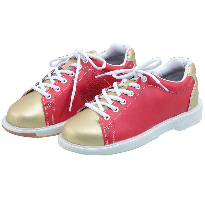 Women Red Bowling Shoes Leather Shoes Casual Sport Mixed Color Shoes Sneakers