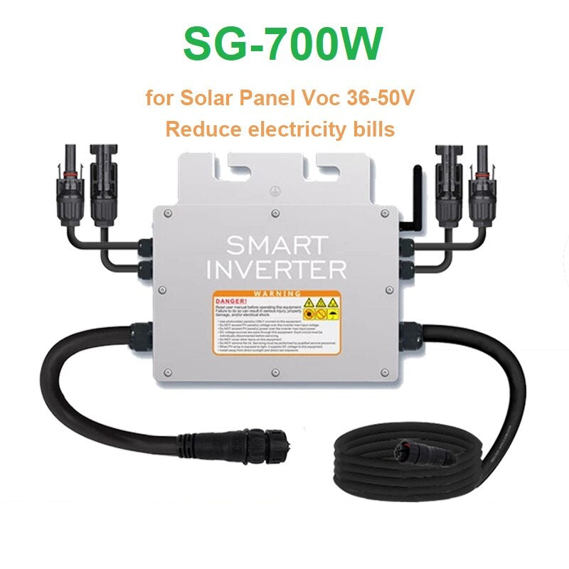 700W Micro Solar Panel Smart Inverter Pure Sine Wave Home Inverter MPPT On Grid Tie Inversor Ip65 for 110V 230V