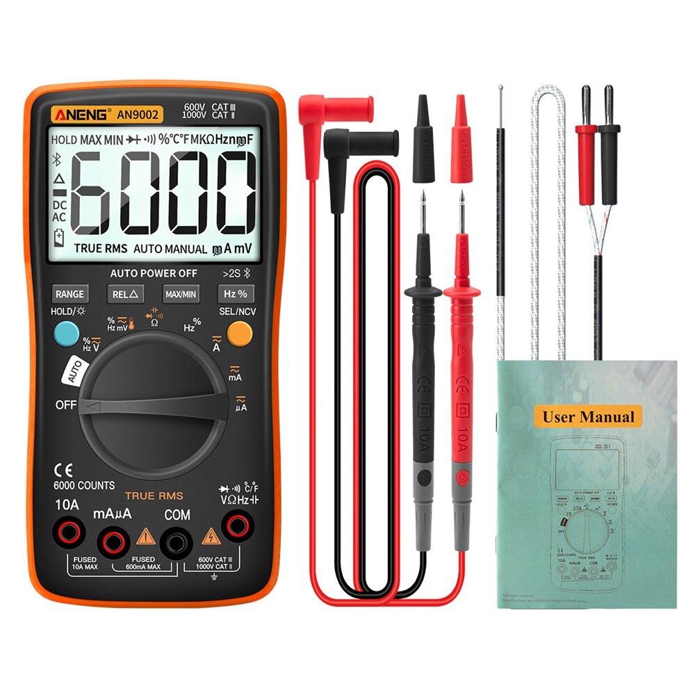 Digital Bluetooth True RMS Multimeter 6000 Counts Professional Auto Multimetro AC/DC Current Voltage Tester