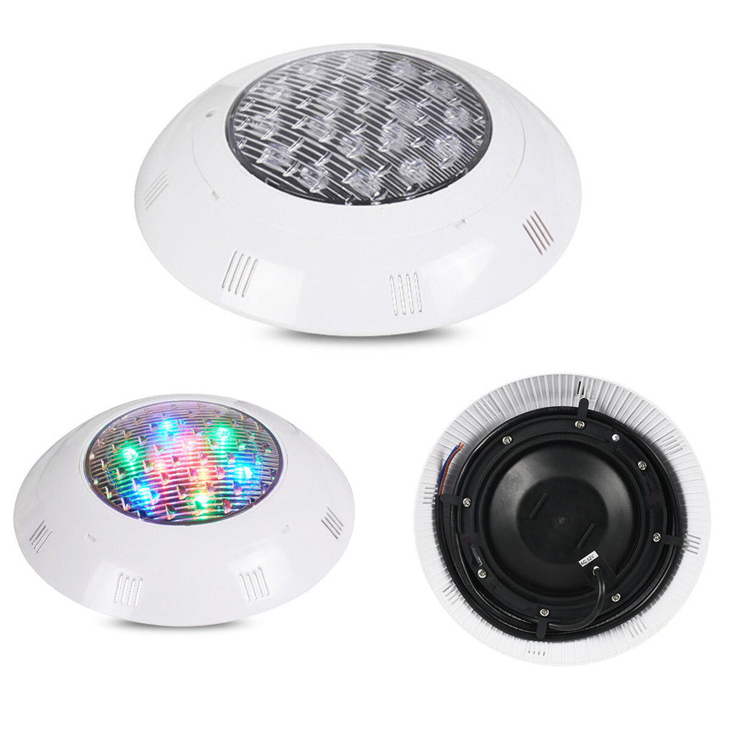 24W/36W 12V Swimming Pool Light RGB LED Bulb Underwater Decor Lights w/Remote Control IP68