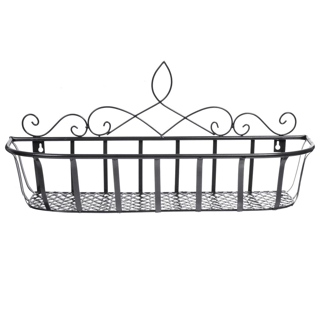 Black/White/Bronze S/M/L Iron Flower Pot Stand Small Pot Wall Holder