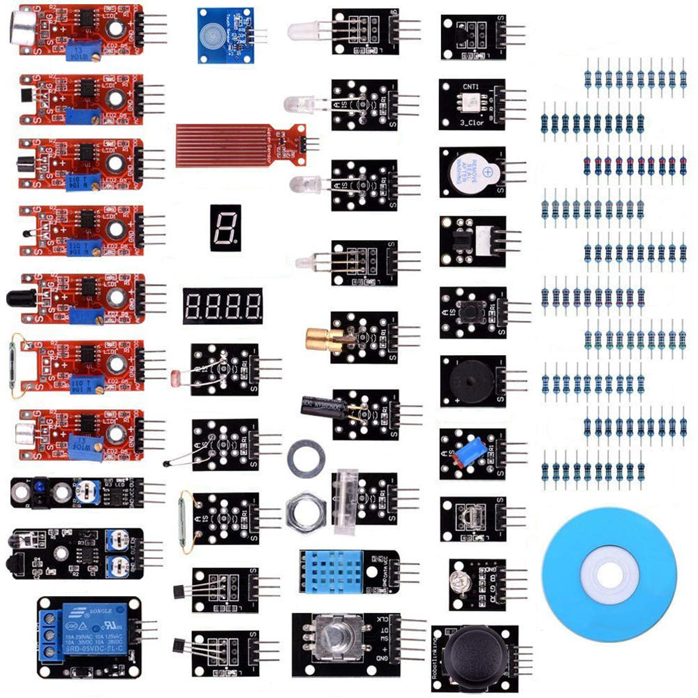 Compatible For Raspberry Pi Sensor kit 37 in 1 Robot Projects Starter Kits with Tutorials Compatible for RPi 3 2 Model B B+ K5 Geekcreit for Arduino