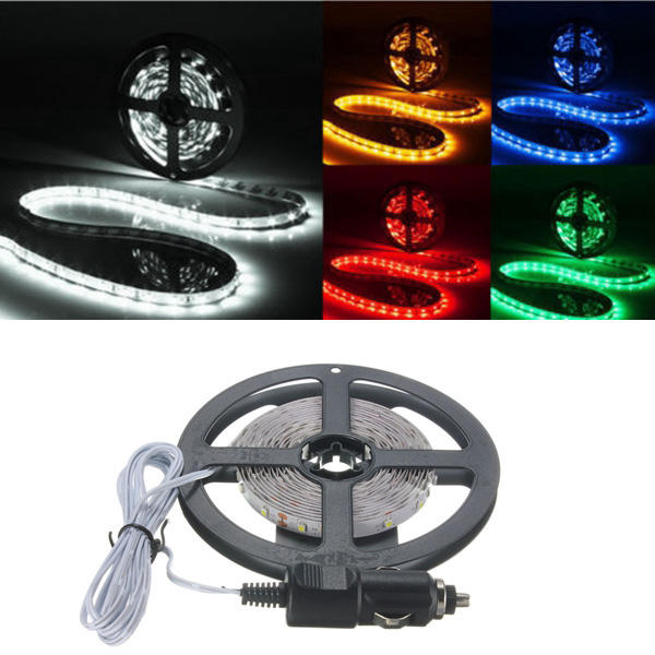 3M LED Flexible Strip Light 180 SMD 3528 Cigarette Charger Cars Trucks Dashboards Decor DC24V