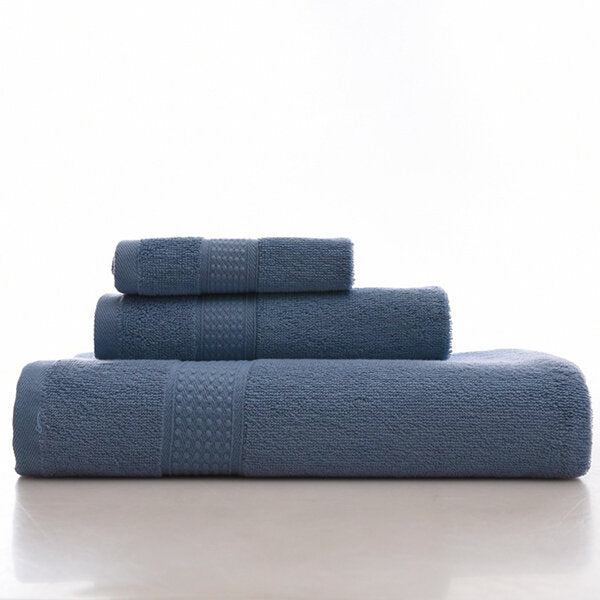 Bath Pure Towels Long Stapled Cotton Beach Spa Thicken Super Absorbent Towel Sets