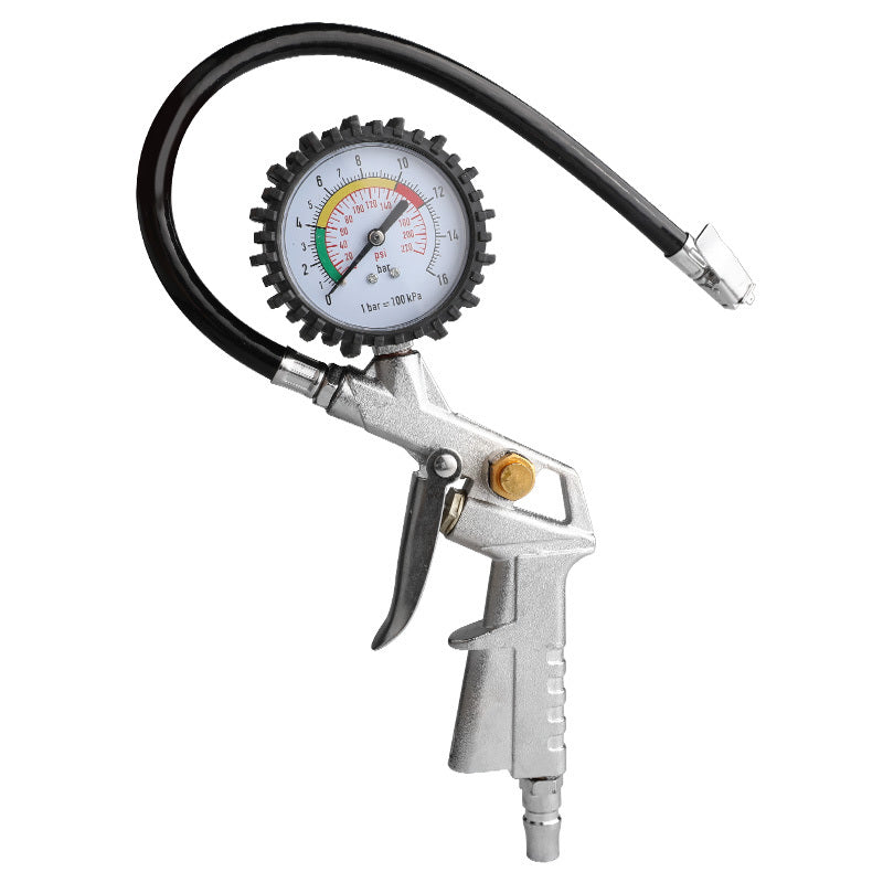 Car Tyre Pressure Gauge With Rubber Hose For Automotive Repair