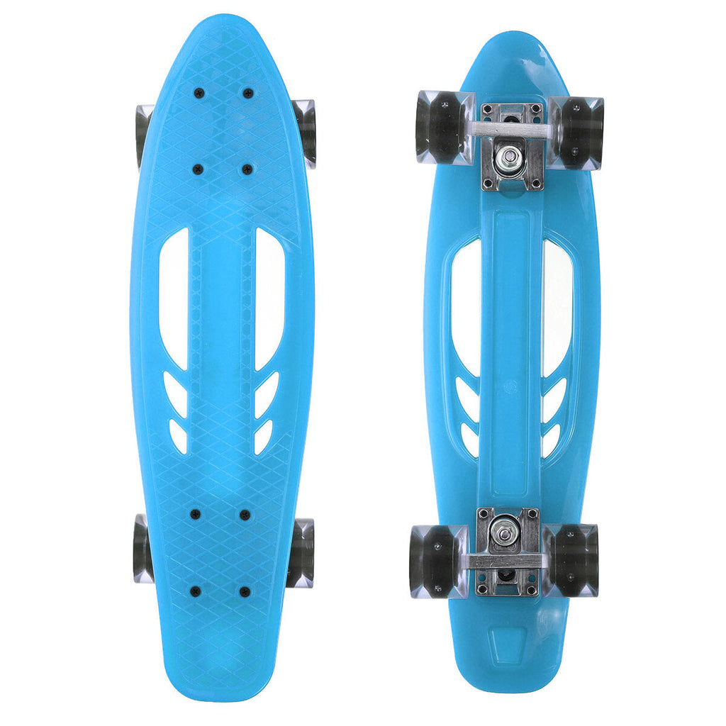 22 Inch Skateboard Flash Wheel Mini Cruiser Board Fish Skate Board Adults Scooter Pastel Longboard Bearings