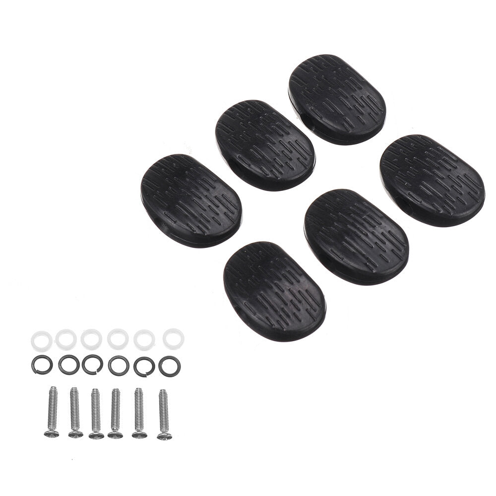 6PCS Wood Texture Guitar Tuning Pegs Tuners Machine Heads Replacement Button Knob Black