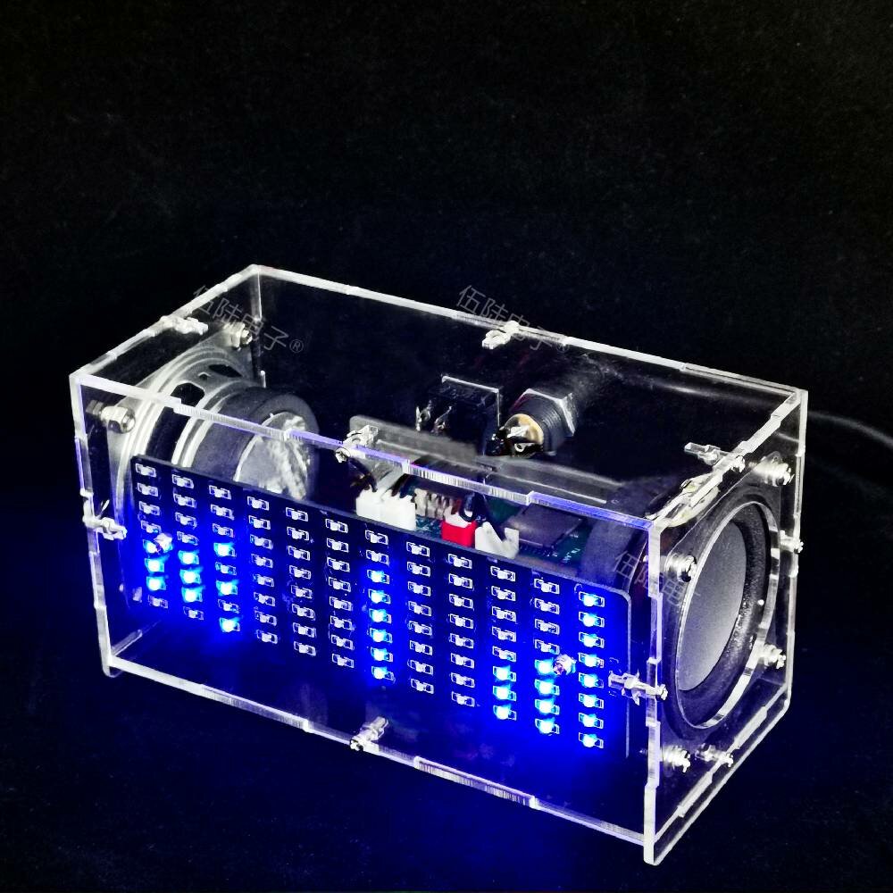 DIY Music Spectrum Bluetooth Speaker Two-channel Audio MP3 Mini Amplifier Electronic Production Kit