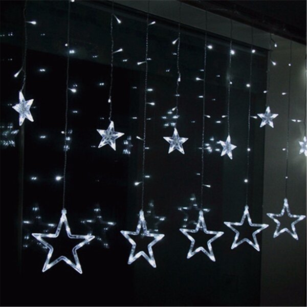 2M 138 LED Christmas Wedding Xmas Party Decor String Fairy Window Wall Star Light