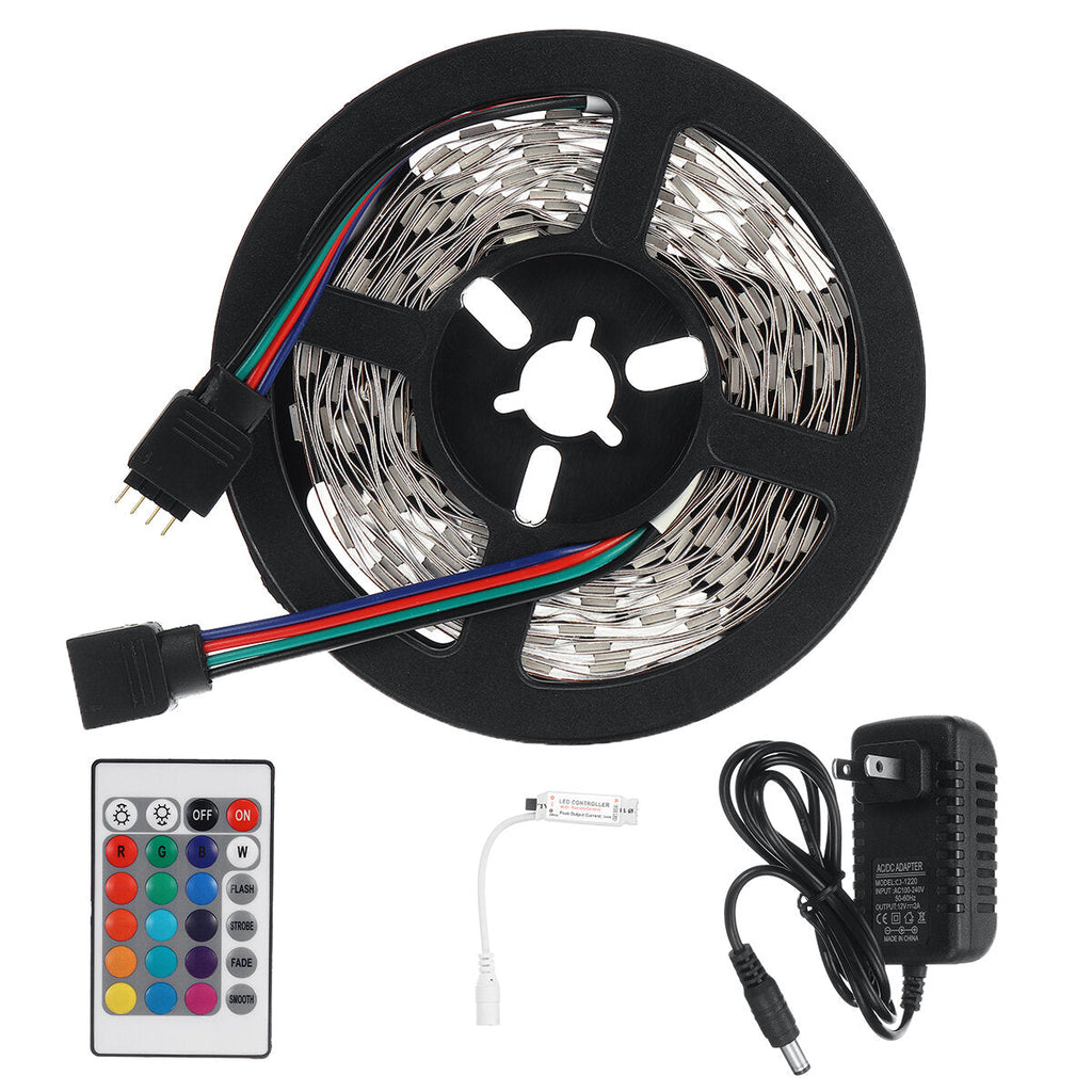 LED Strip Light 5050 RGB Rope Flexible Changing Lamp with Remote Control for TV Bedroom Party Home Led Streifen