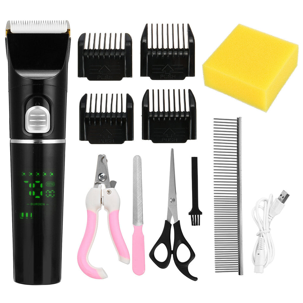 Professional Electric Hair Trimmer 5 Gears Low Noise Hair Shaver Haircut Grooming Kit