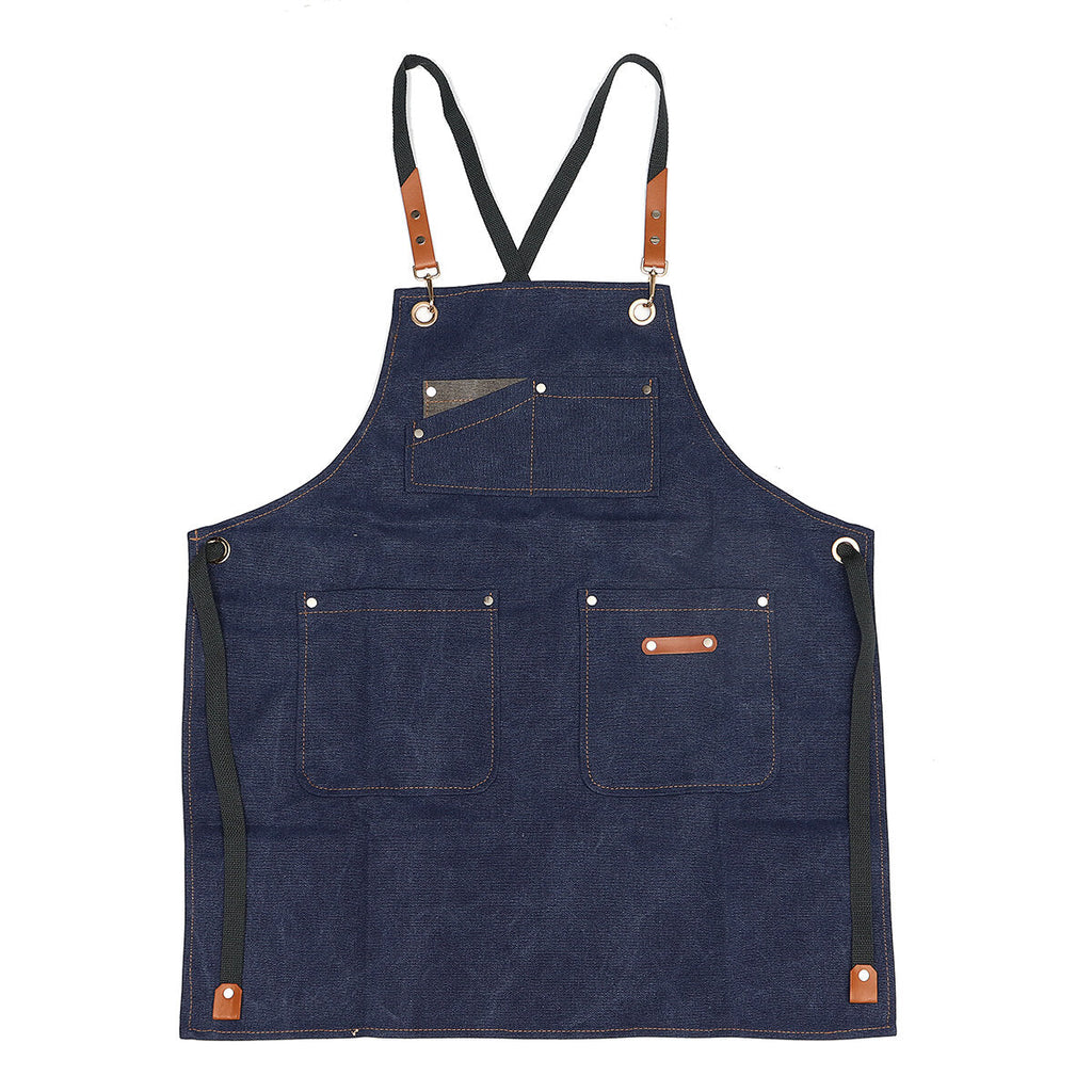 Canvas Woodworking Apron Shop Apron Pockets Waxed Wax Cloth Waterproof Apron Chef Tool Storage