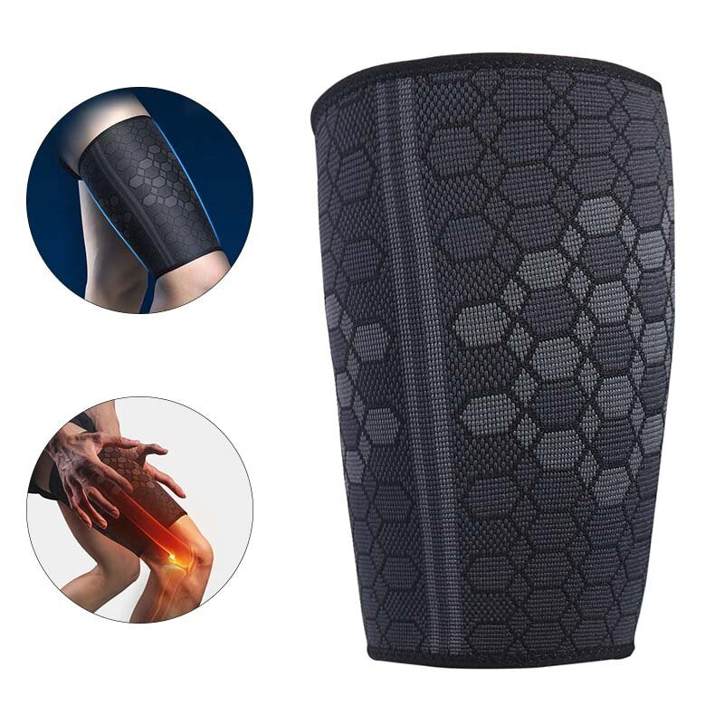 Thigh Sleeves Brace Knitted Compression Leg Sleeve Legwarmer Fitness Running Legs Support Pressurized Guard Muscle Strain Protector