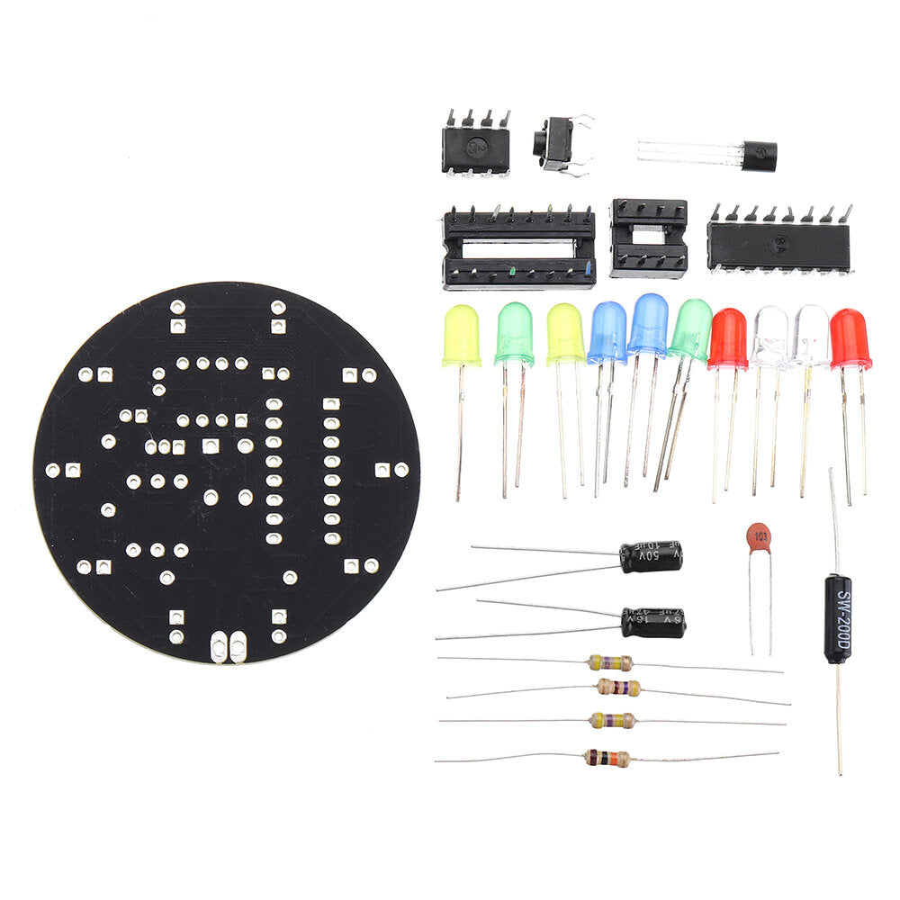 5Pcs Lucky Turntable Electronic DIY Kit Soldering Practice Circuit Board Experiment Training Parts