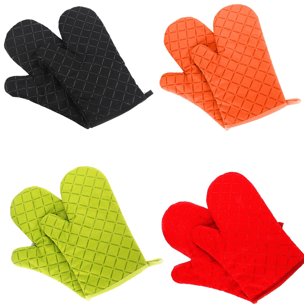 Microwave Oven Silicone Baking Gloves Non-Slip Insulation Cooking Gloves Outdoor Camping Hiking BBQ Anti-scalding Mittens