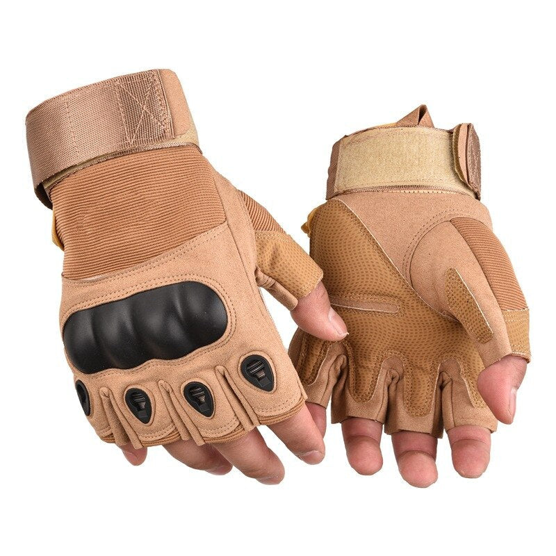 Men Tactical Gloves Outdoor Full Finger Gloves Half Finger Fitness Gloves for Cycling Motorcycle Gloves Camping Hiking Gloves