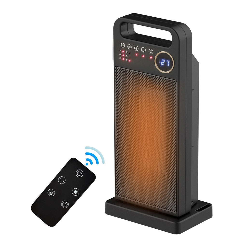 Electric Space Heater with Remote, Safe Overheat & Tip-over Protection, PTC Ceramic, Adjustable Heat