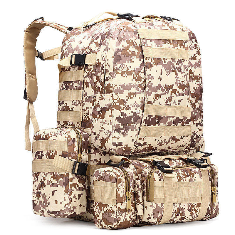 50L Tactical Backpack 4 in 1 Military Bags Army Rucksack Backpack Molle Outdoor Sport Bag Men Camping Hiking Travel Climbing Bag