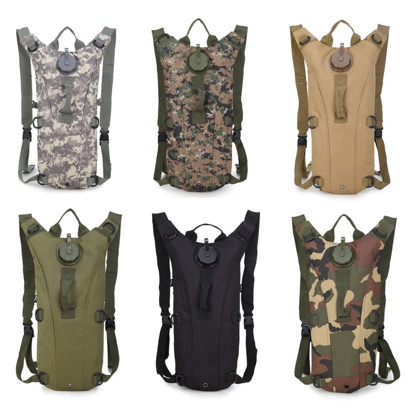 3L Tactical Hydration Backpack Military Water Bag Pouch Outdoor Running Cycling Camping Rucksack for Women Men Drinking System