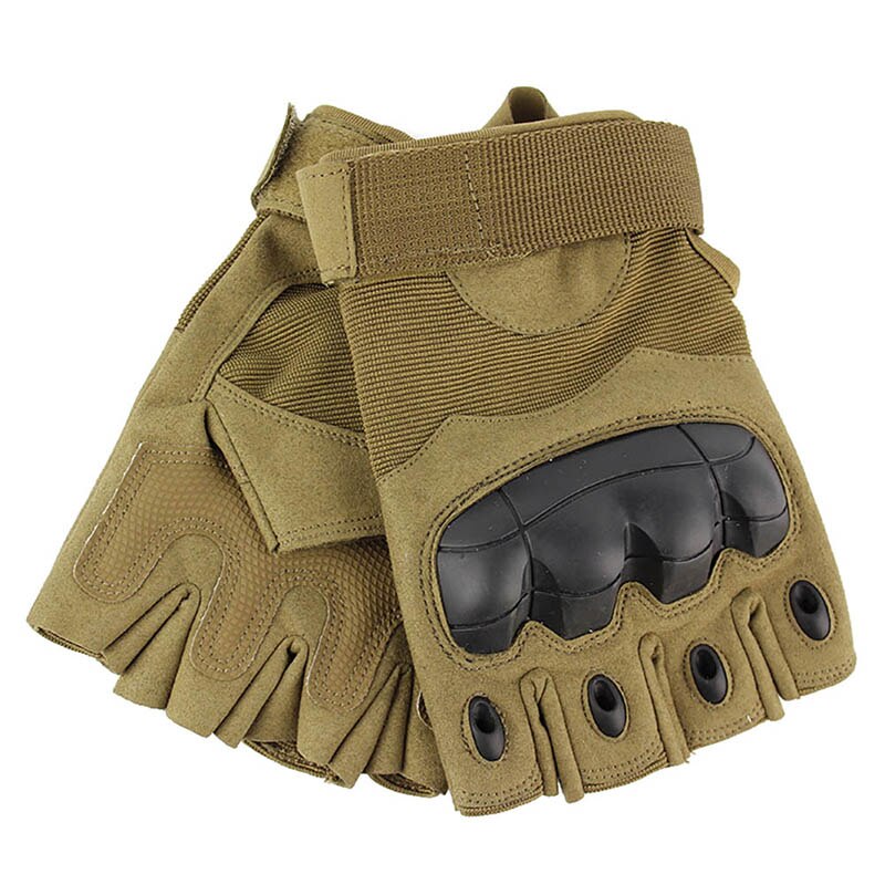 Camping Hiking Gloves Soft Half Finger Tactical gloves Military Anti-Skid Rubber Hard Knuckle Gloves Paintball