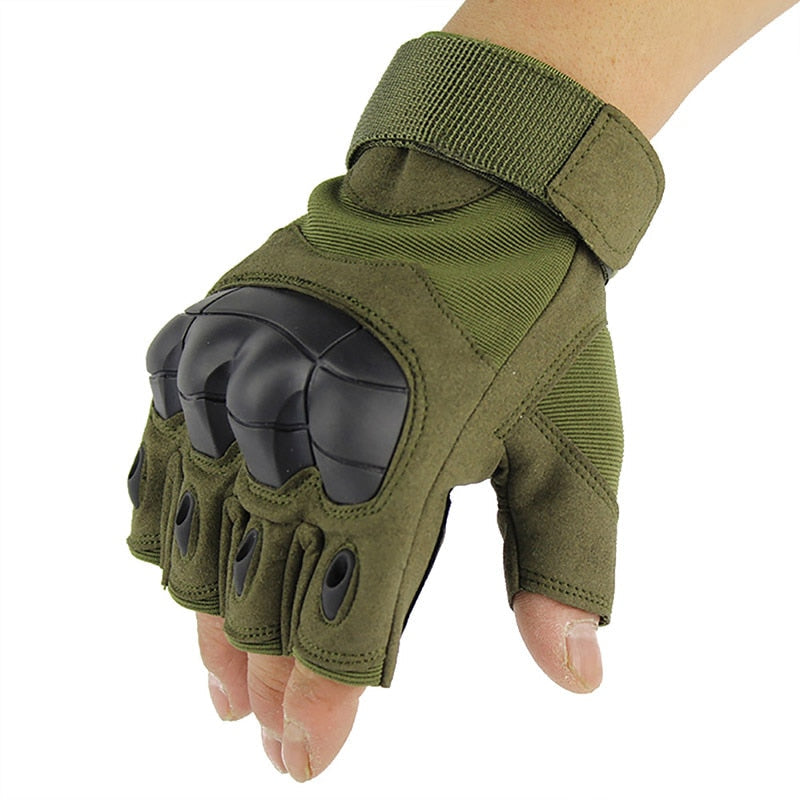 Camping Hiking Gloves Soft Half Finger Tactical gloves Military Anti-Skid Rubber Hard Knuckle Gloves Paintball