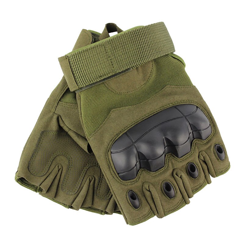 Camping Hiking Gloves Soft Half Finger Tactical gloves Military Anti-Skid Rubber Hard Knuckle Gloves Paintball