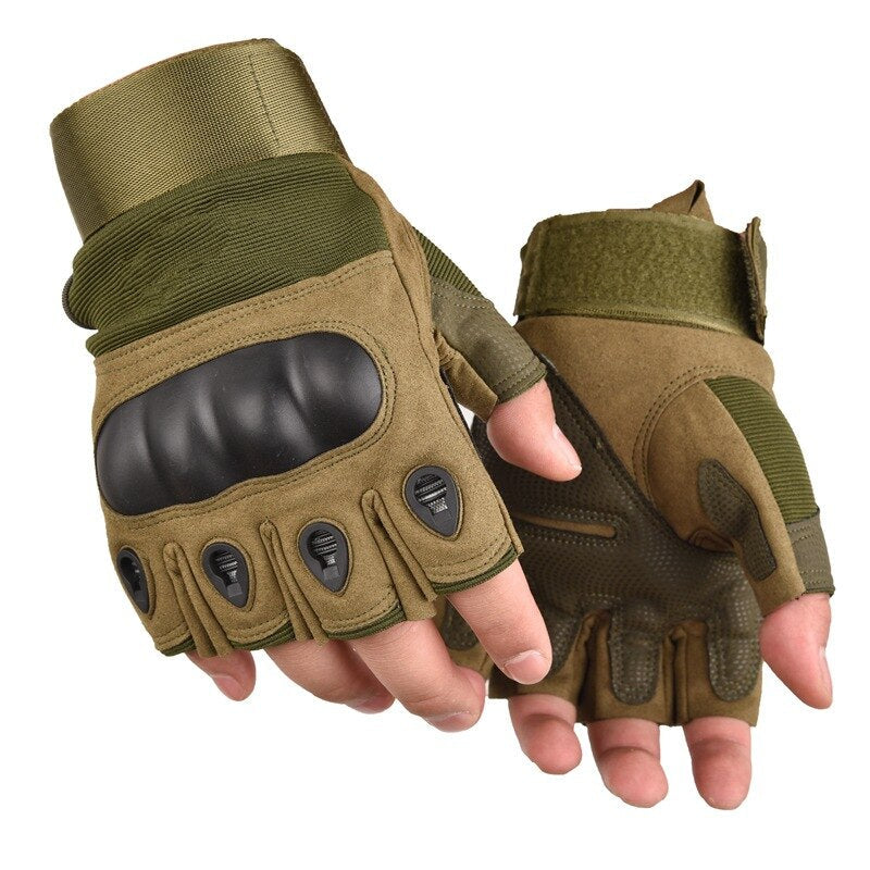 Men Tactical Gloves Outdoor Full Finger Gloves Half Finger Fitness Gloves for Cycling Motorcycle Gloves Camping Hiking Gloves