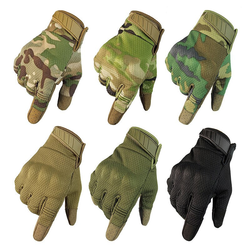 Men Outdoor Sports Army Shooting Hiking Camping Military Tactical Hunting Airsoft Gloves free soldier