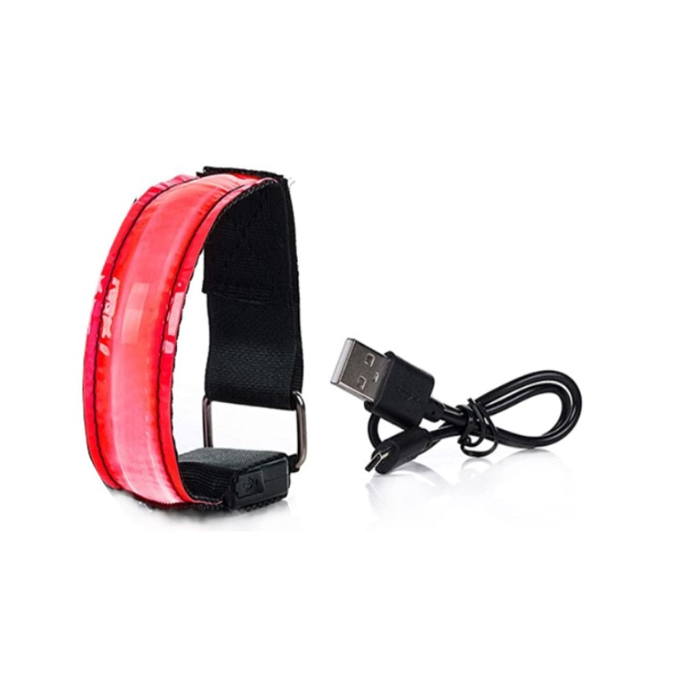 USB Charging LED Luminous Night Running Armband Bracelet Night Reflective Safety Belt Outdoor Sports Luminous Arm Band