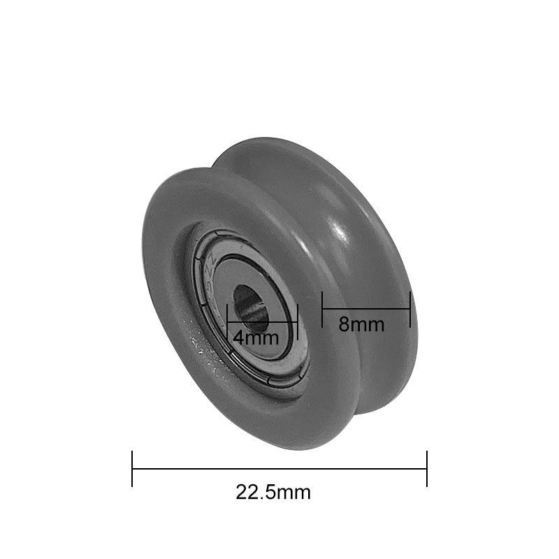 Nylon U-Groove Bearings - Double Metal Shielded Chrome Steel Ball Bearings (10pcs) | Sourcing Map