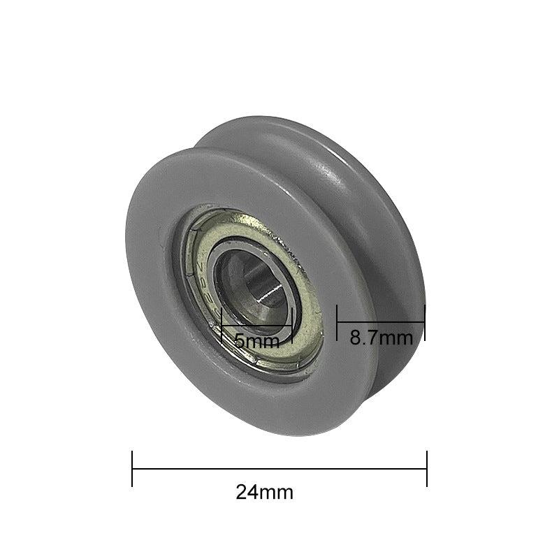 Nylon U-Groove Bearings - Double Metal Shielded Chrome Steel Ball Bearings (10pcs) | Sourcing Map