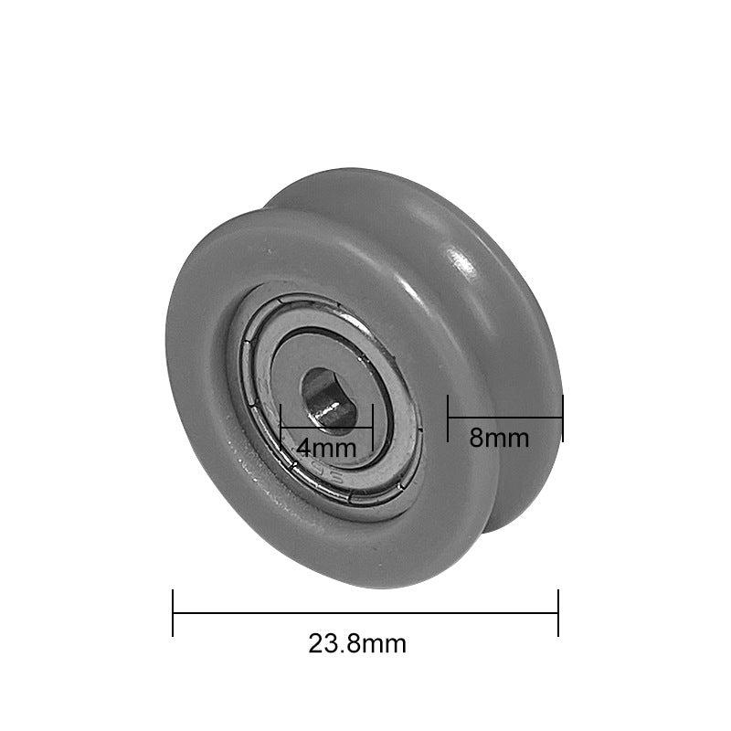 Nylon U-Groove Bearings - Double Metal Shielded Chrome Steel Ball Bearings (10pcs) | Sourcing Map