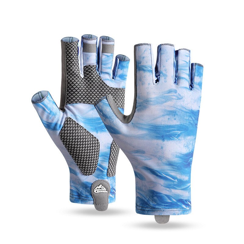 Fishing Gloves for Men Fingerless Cycling Gloves Non-slip Outdoor Sports Sunscreen Summer Carp Fishing Gloves Fishing Equipment